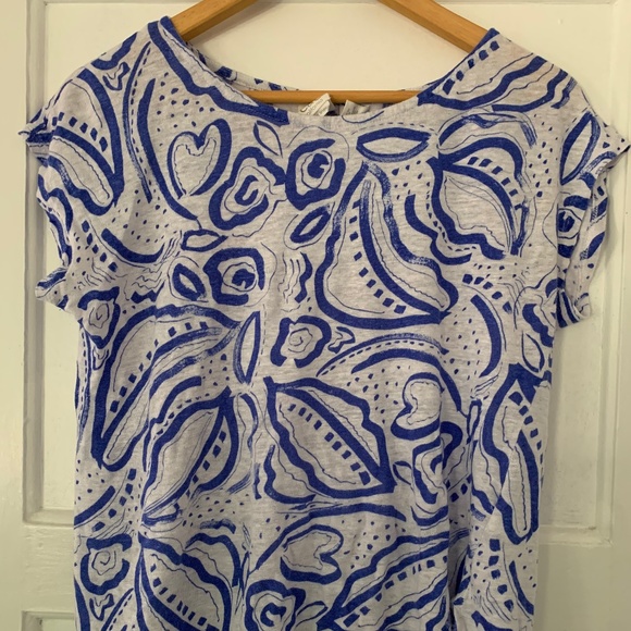 C&C California 100% Linen Patterned top - Picture 1 of 4